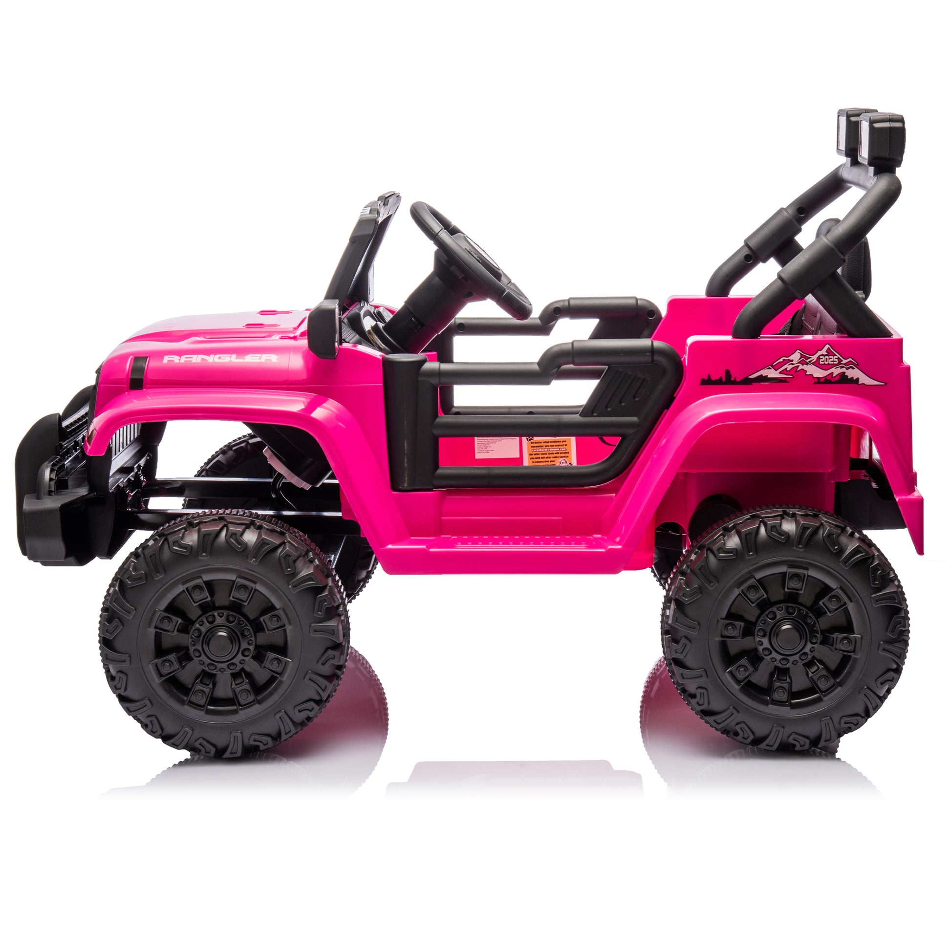 12V Kids Ride On Electric Car W Parents Control,Dual Drive, Four Wheel Suspension,With Music,Bluetooth,Mp3,Usb,With Headlights, Steering Wheel Quick Release,Slow Start For Kids Aged 3 4. Pink 50 99 Lbs Polypropylene