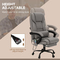 Vinsetto High Back Vibration Massage Office Chair With 6 Points Remote Gray Faux Leather