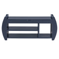 Retro Multifunctional Storage Bench With Cushion And Curved Side Panel For Entrance And Living Room Antique Navy Antique Navy Mdf