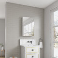 20'' W X 30'' H Bathroom Mirror Medicine Cabinet Wooden Door Medicine Cabinets For Bathroom, Wall Mounted Recessed Or Surface, Bathroom Mirror With Storage, Right Opening Door White Engineered Wood