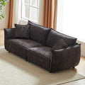 3 Seater 3 Seater Combo Sofa Modern Living Room Sofa, Linen Fabric Sofa, Wooden Frame With 4 Pillows, Apartment Sofa Furniture Black Chenille Wood Primary Living Space Pine Foam Fabric 6 Seat