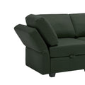 Space Saving Small Sectional Sofa With Ottoman, 2 Seater Sofa With 1 Ottoman, All Seats And Ottomans With Storage Function Green Green Polyester 2 Seat