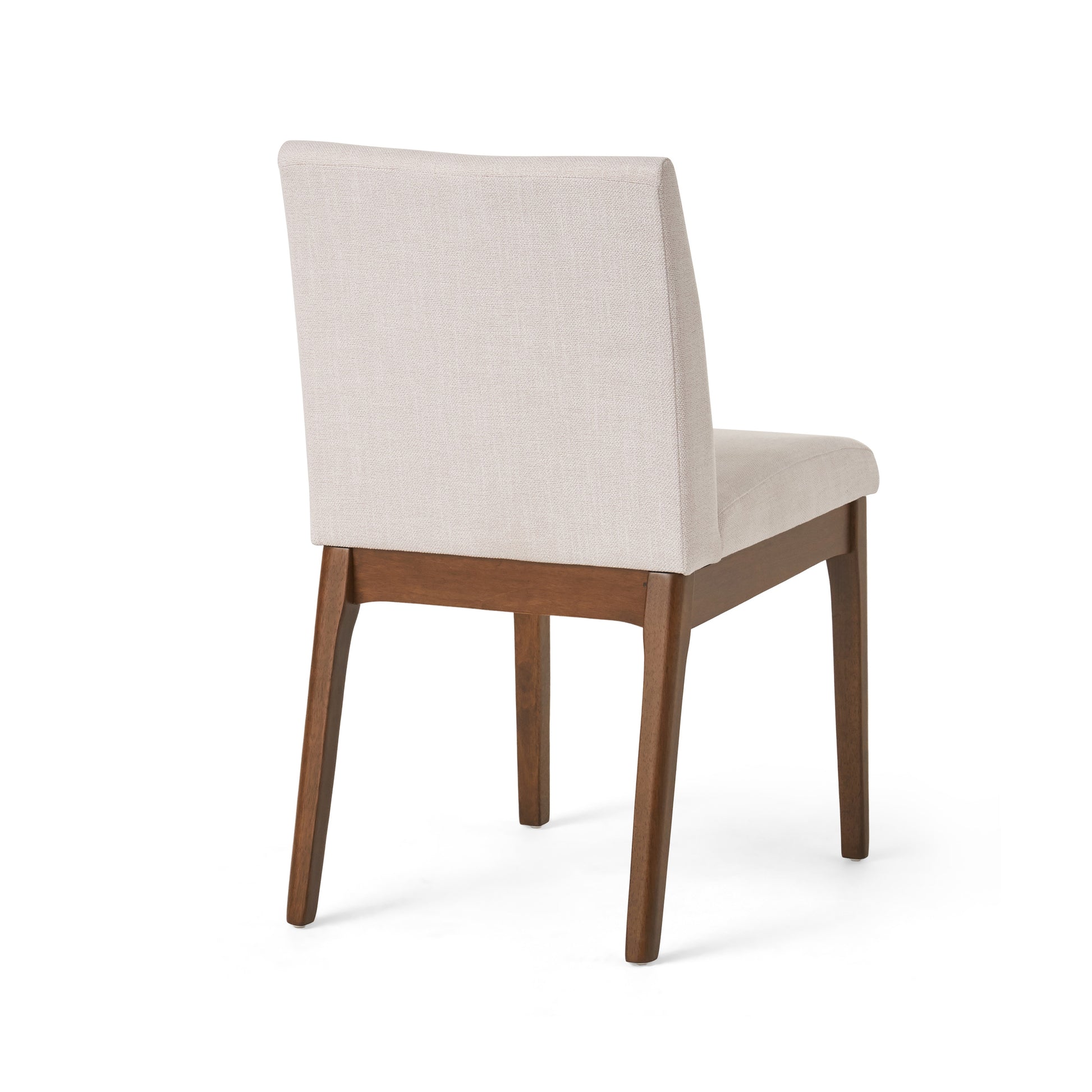 Dining Chair Set Of 2 Light Beige Fabric