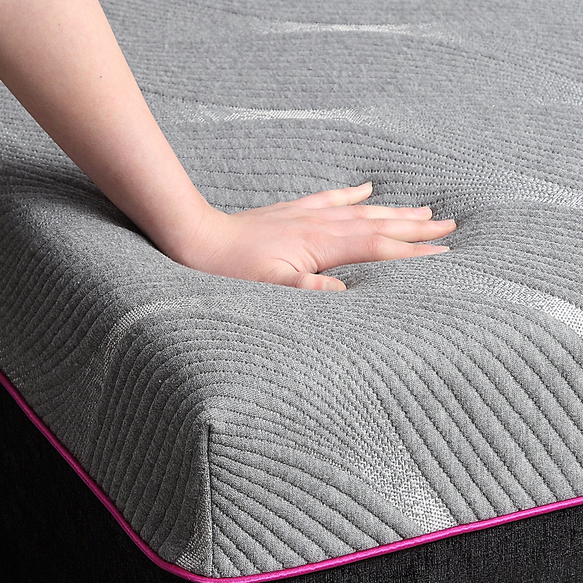 Re11 Inch Flex Head Cooling Fast Responding Latex Foam Adult Mattress, Queen Size Grey Foam Foam Queen