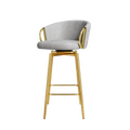 30 Inch Dining Chairs Set Of 2 Modern Style 360 Swivel Bar Chairs With Simple Design, Comfortable High Stools, And Flexible Dining Chairs Suitable For Bars, Restaurants,Velvet Bar Chair Beige Grey