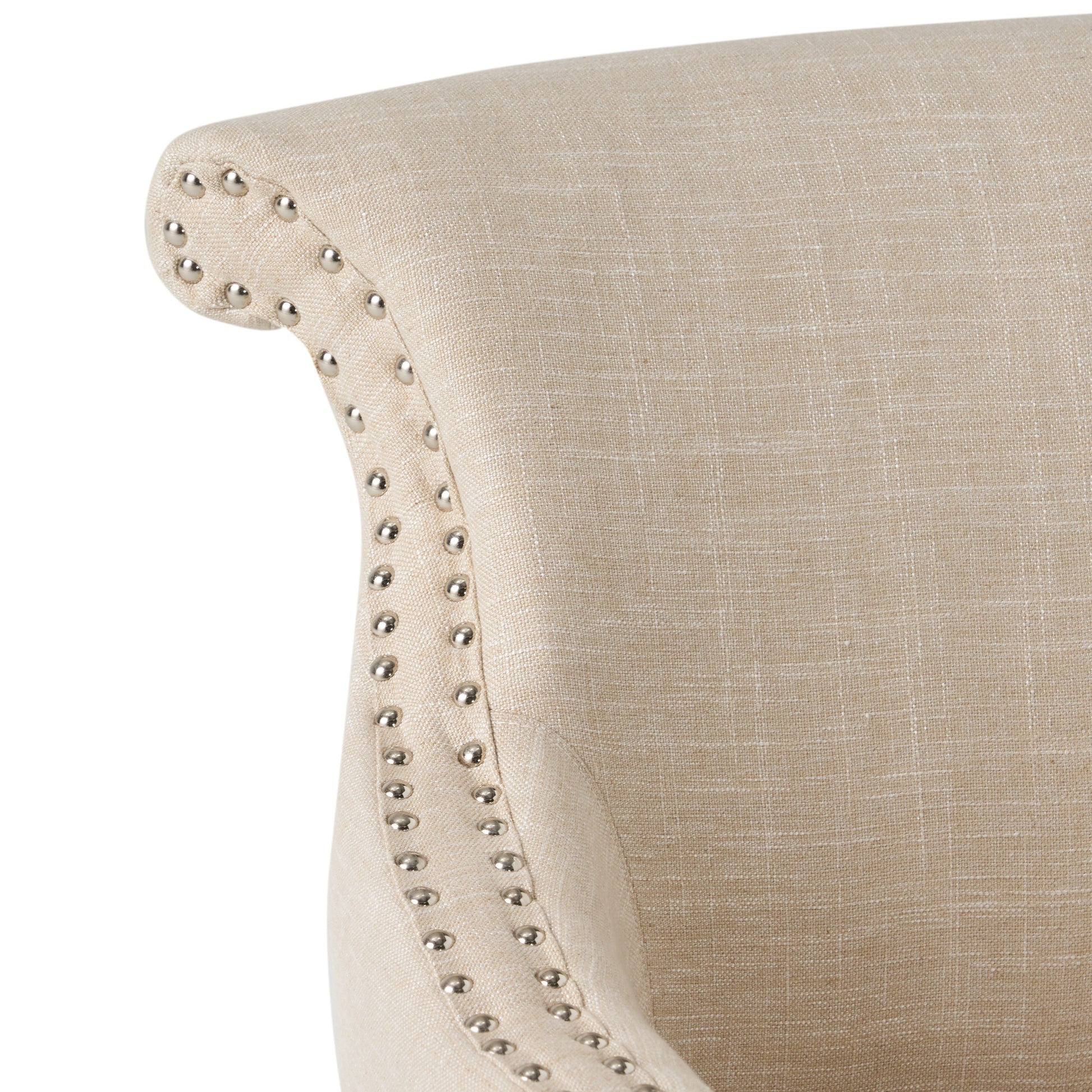 Arm Chair Light Beige Fabric