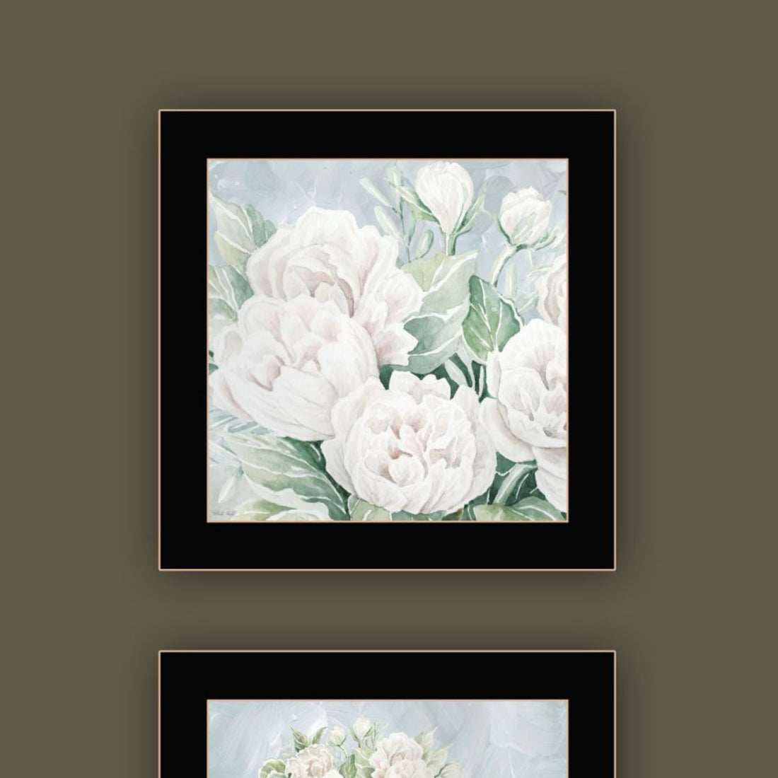 "Peaceful Pastel Peonies" Framed Wall Art For Living Room, Wall Art Print For Home Decor, Bedroom Wall Art By Cindy Jacobs Multicolor Wood Paper