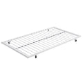 Twin Over Full Metal Bunk Bed With Trundle 2 Side Ladder And Full Length Guardrail, No Box Spring Needed, Large Under Bed Storage, Easy Assemble Full Brown White Mdf Metal