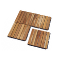 10 Pcs Interlocking Deck Tiles Striped Pattern, 12