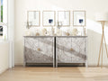 2 Door Cabinet, American Furniture, Suitable For Bedroom, Living Room, Study Light Grey Mdf