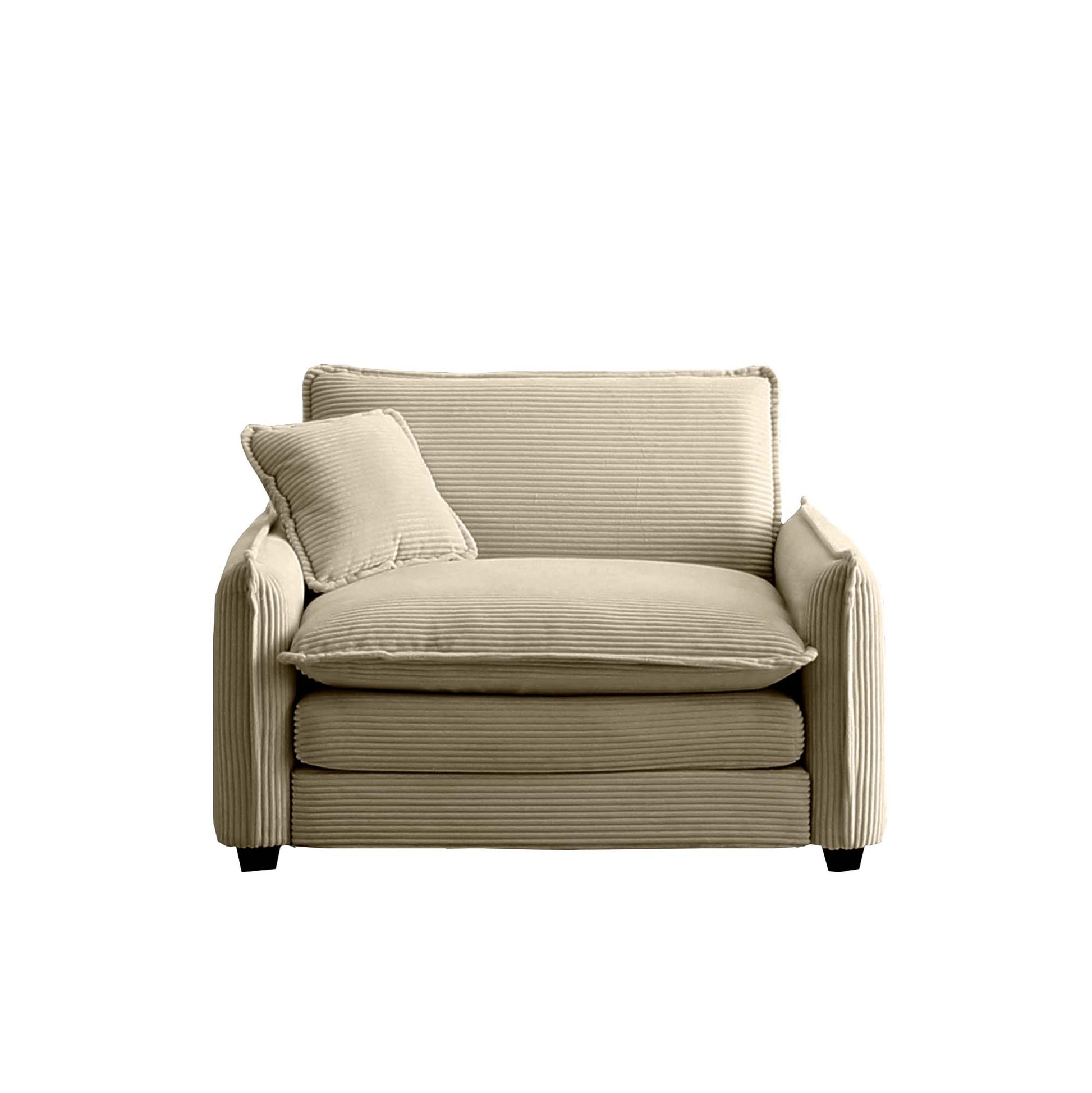 Comfortable Single Deep Seat Sofa With One Pillow, Suitable For Living Room And Bedroom, Club Multiple Occasions,Came Corduroy Camel Corduroy 1 Seat