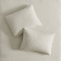 3 Piece Quilt Set Cream King Cal King King Cream Cotton