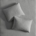 3 Piece Quilt Set Grey King Cal King King Grey Cotton