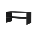 Norris Shoe Rack In Melamine With 2 Shelves,Black Black Bedroom Contemporary,Modern Particle Board Melamine