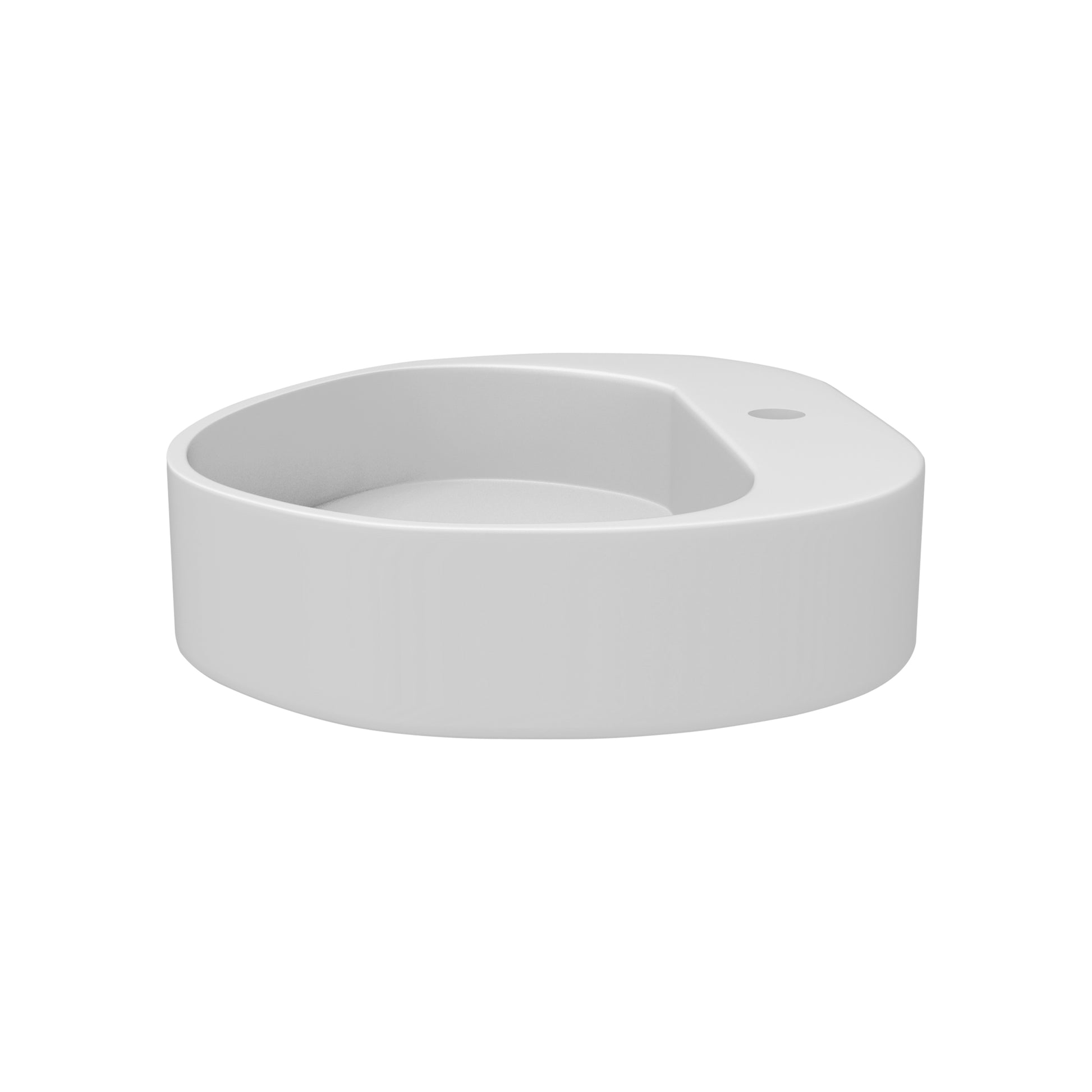 Fs154A 580 Solid Surface Basin With Chrome Drain White Modern Solid Surface Solid Surface