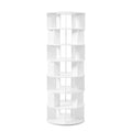 23.6'' Rotating Shoe Rack Tower, 7 Tier Spinning Shoe Shelf With 5 Grids Per Layer, Display Rack, 360 Revolving Shoe Carousel Closet Organizer For Entryway, Living Room, White 7 White Primary Living Space Particle Board