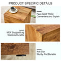 Compact Mdf Coffee Table: 11.8X11.8X19.6 Inches, Stylish Texture Design Wood Mdf