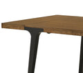 Walnut And Black Extendable Dining Table With 2 Leaf Walnut Black Seats 6 Dining Room Modern Rectangular Wood Metal