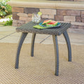 Honolulu Brown Side Table Grey Rattan