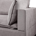 Madison Light Gray Fabric Sofa Loveseat Living Room Set Light Gray Fabric