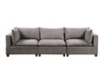 Madison Light Gray Fabric Sofa Loveseat Living Room Set Light Gray Fabric