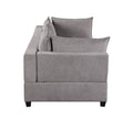 Madison Light Gray Fabric Sofa Loveseat Living Room Set Light Gray Fabric