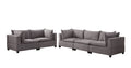 Madison Light Gray Fabric Sofa Loveseat Living Room Set Light Gray Fabric