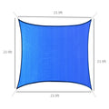 Outsunny 24' X 24' Sun Shade Sail Canopy, Uv Block For Patio Backyard Lawn Garden, Blue Blue Polyethylene