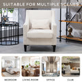 Coolmore Modern Accent Chair,Upholstered Armchair With Scooped Arms For Bedroom,Apartment,Studio,Office,Waiting Room Beige Corduroy Beige Primary Living Space Foam Corduroy