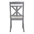 5 Piece Retro Functional Dining Table Set Extendable Round Table And 4 Upholstered Chairs For Dining Room And Living Room Grey Grey Solid Wood