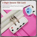 Hardshell Luggage Sets With Bags Lightweight Suitcase Double Spinner Wheels With Tsa Lock ,Single Vintage Luggage 28 In,Pink Pink Abs
