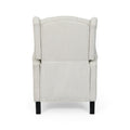 Push Back Recliner Beige Fabric