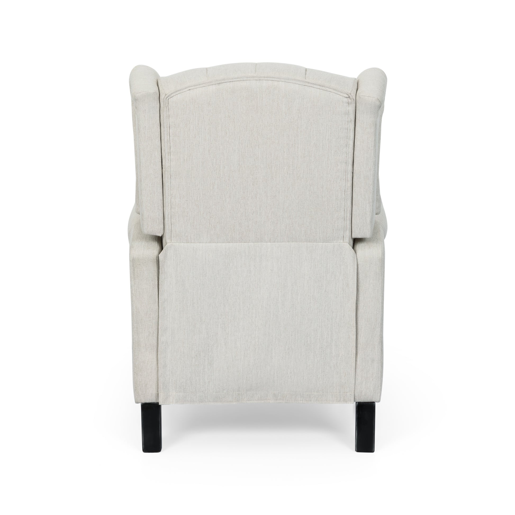 Push Back Recliner Beige Fabric