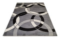 Jersey Area Rugs, Carpets For Livingroom, 7X10 Area Rugs ,1798 Black Grey Rectangle 8&10 Black Grey Contemporary Abstract Polypropylene