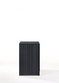 Naima Black Finish Nightstand Black Synthetic Wood
