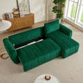 Convertible Sectional Sofa Couch, Modern Fabric 3 Seater L Shaped Couch For Living Room, Apartment, Office, Small Space Dark Green Corduroy 5 Seat