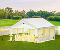 Sannwsg Party Tent 10X20Ft Heavy Duty Canopy Tent With Removable Sidewals,Outdoor Waiterpro Patio Camping Gazebo Sheter,Perect For Wedding Holday Bithday Bba Backyard Evening Tent White Garden & Outdoor Metal