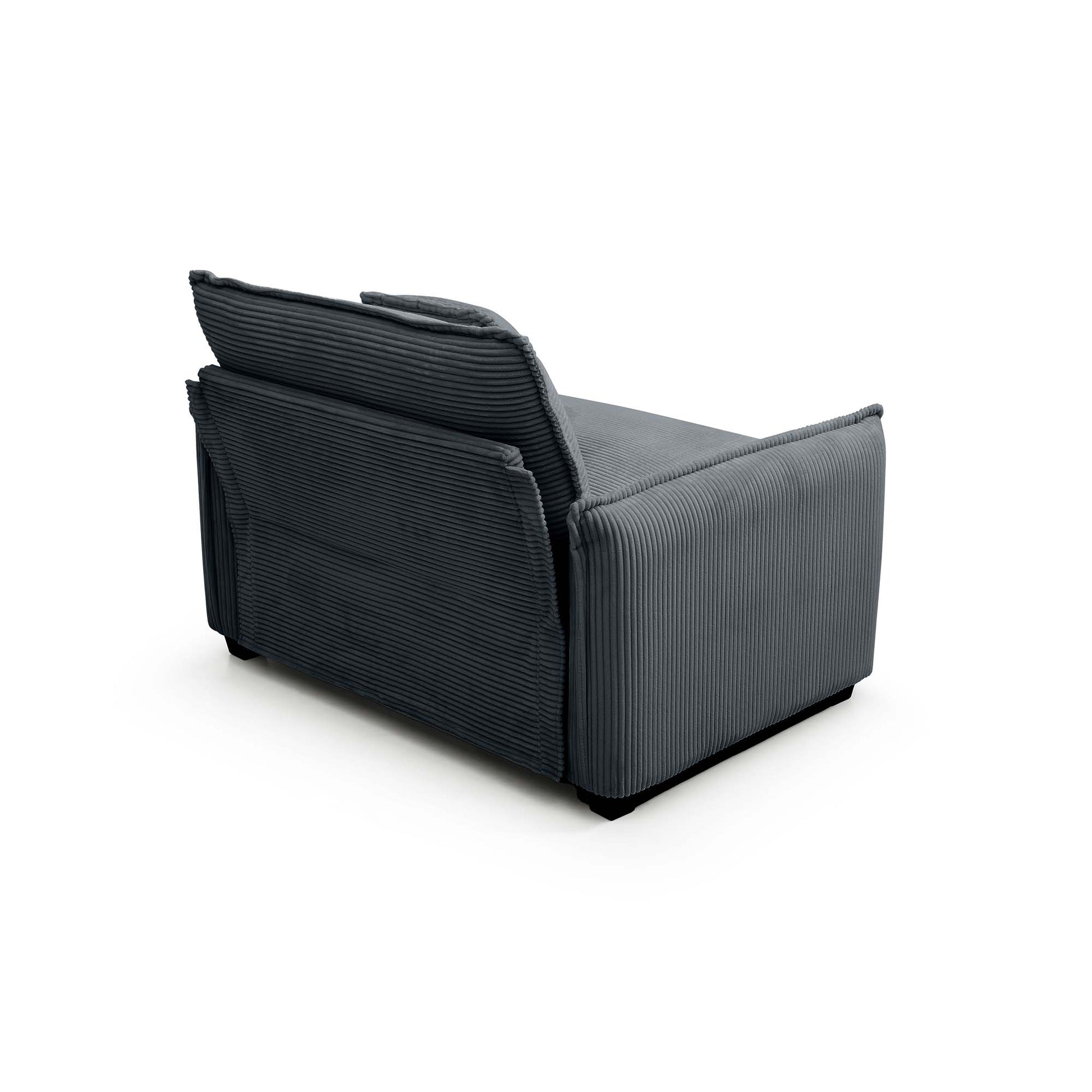 3 Piece Comfortable Oversized Sectional Sofa, One Single Sofa And One 2 Seater Sofa And One 3 Seater Sofa ,Grey Corduroy Deep Seat Sofa Grey Corduroy 6 Seat