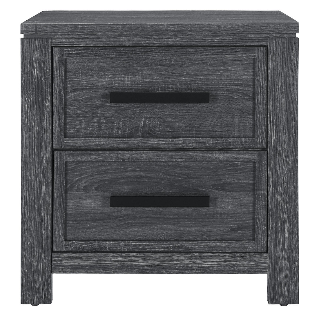 Aya Dark Grey Nightstand Dark Gray Solid Wood Mdf