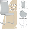 Table And Chair Set.A Rustic Industrial Rectangular Mdf Black Dining Table With Mdf Desktop And Electroplated Silver Metal Legs.Paried With 6 Chairs With Pu Cushion And Metal Legs. Black,Light Gray,Silver Seats 6 Mdf Metal