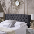 King Cal King Headboard King Black Fabric