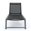 Myers Chaise Lounge Mp2 Black Grey Rattan Metal