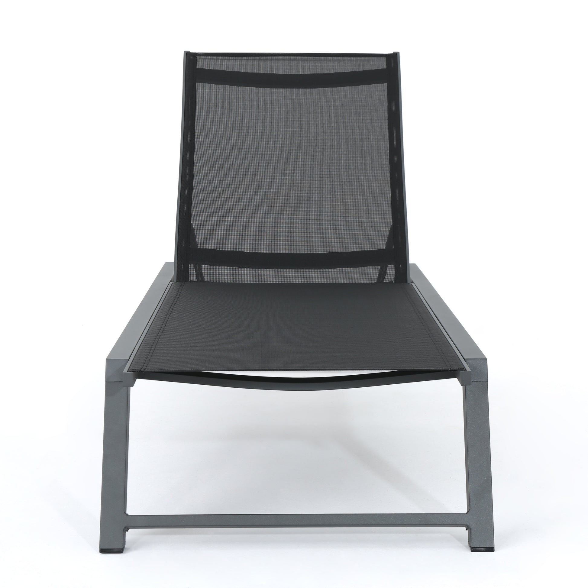 Myers Chaise Lounge Mp2 Black Grey Rattan Metal