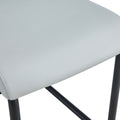 Table And Chair Set, Minimalist Dining Table, Imitation Marble Patterned Glass Tabletop, Mdf Legs With U Shaped Brackets. Paired With Comfortable Chairs, Suitable For Dining And Living Rooms. Black Mdf Glass