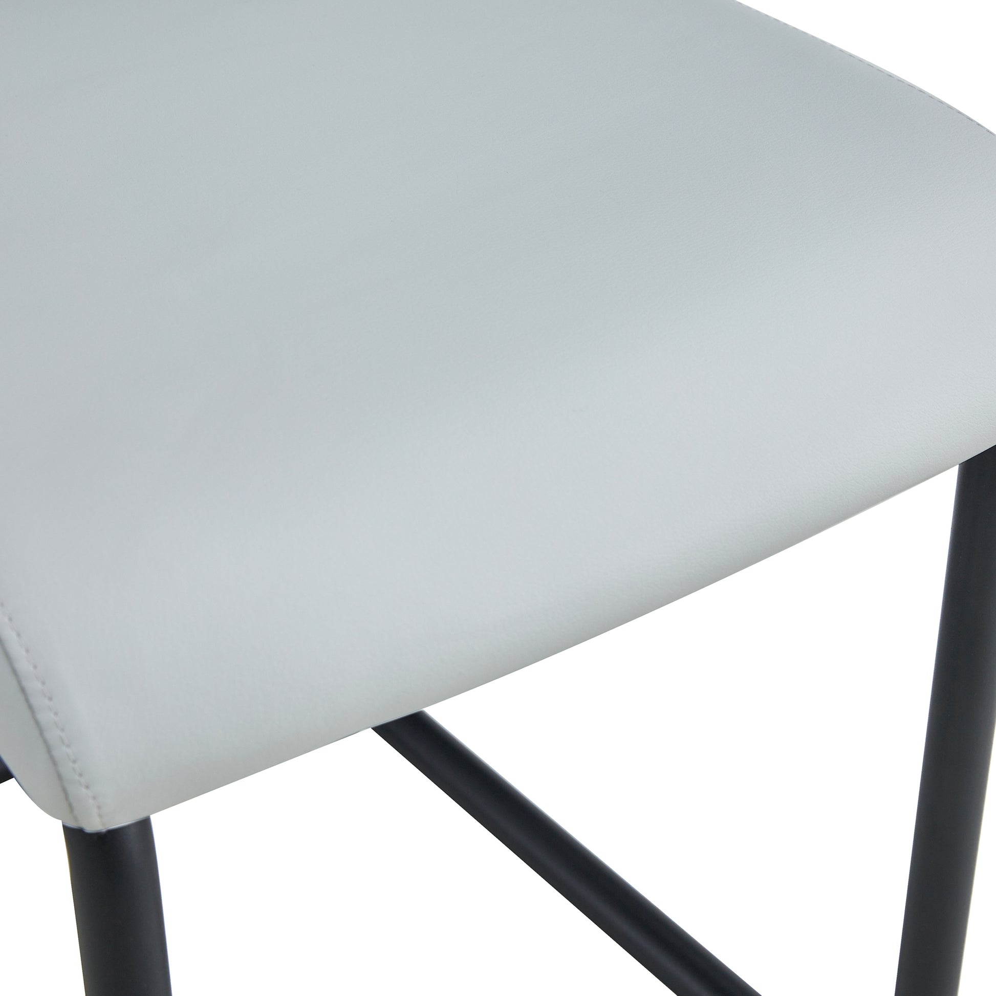 Table And Chair Set, Minimalist Dining Table, Imitation Marble Patterned Glass Tabletop, Mdf Legs With U Shaped Brackets. Paired With Comfortable Chairs, Suitable For Dining And Living Rooms. Black Mdf Glass