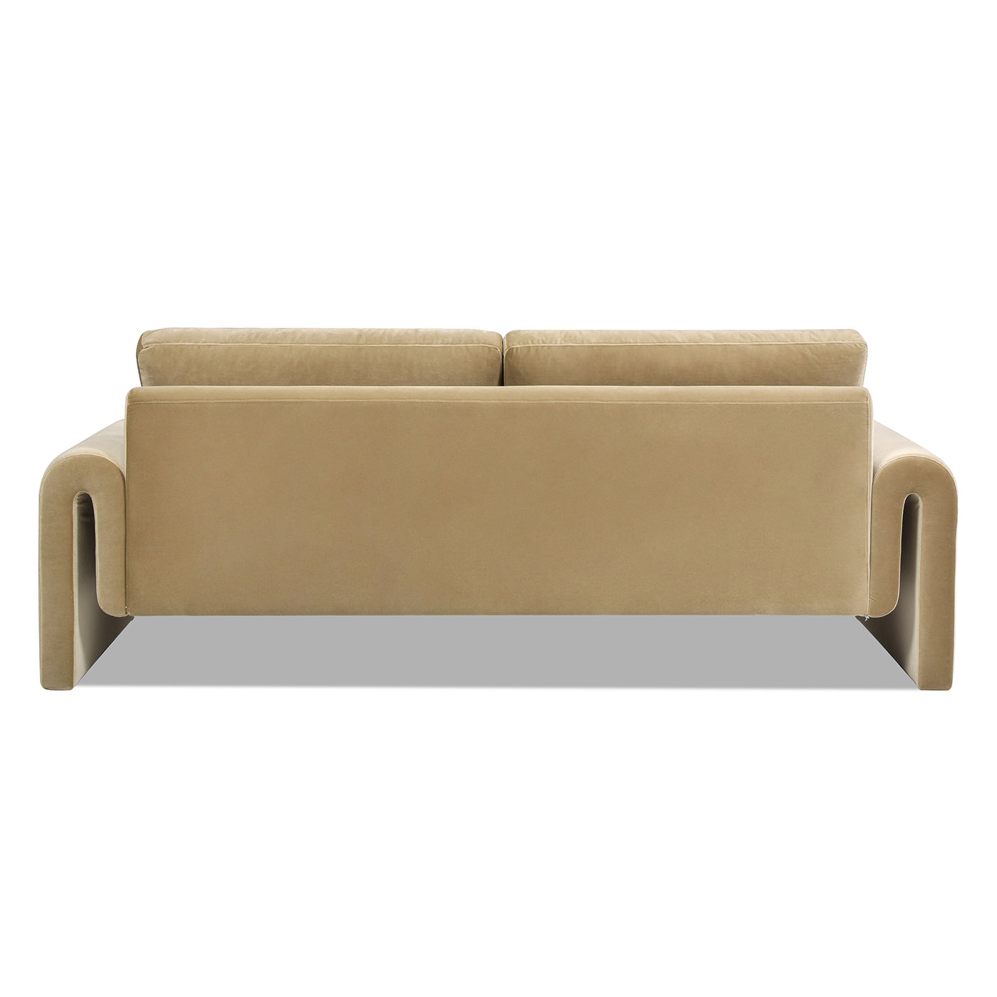 Mason 85" Arched Arm Sofa, Camel Brown Beige Performance Velvet Beige Foam Velvet 3 Seat