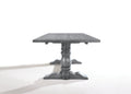 Leventis Weathered Gray Finish Dining Table Gray Synthetic Wood