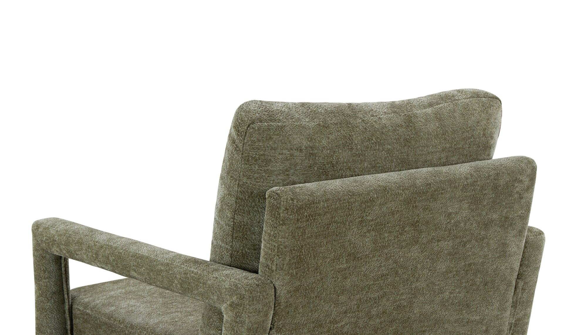Mid Century Armchairaccent Chair With Chenille Armrest & Soft Cushion For Living Room, Bedroom, Home Office, Study, Forest Green Green Foam Wood Fabric