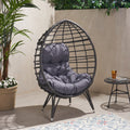 Santino Teardrop Chair Gray Pe Rattan Iron Waterproof Fabric