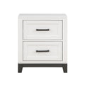 White Finish Nightstand With 2X Storage Drawers Wooden Bedroom Furniture 1Pc White 2 Drawers Bedroom Rustic,Transitional Wood